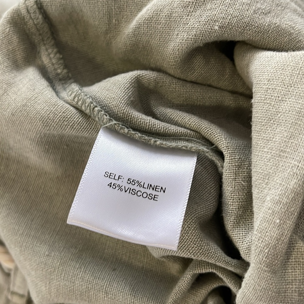 Linen Blend Wide Legged Pants - Picture 8 of 9